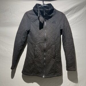 North‎ Face Jacket Womens XS Gray Quilted Fleece Caroluna Outdoor Hiking